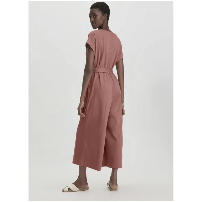 hessnatur Damen Jersey Jumpsuit Oversize aus Bio-Baumwolle - braun - Größe 34