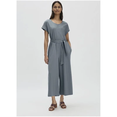 hessnatur Damen Jersey Jumpsuit Oversize aus Bio-Baumwolle - grün - Größe 34