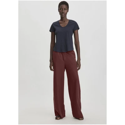 hessnatur Damen Jersey Slub T-Shirt Regular aus Bio-Baumwolle - blau - Größe 34