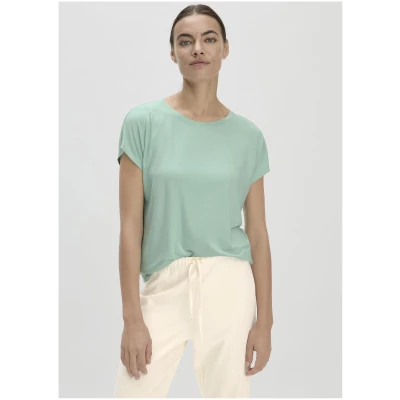 hessnatur Damen Kurzarm Schlafshirt Relaxed PURE FLOW aus TENCEL™ Modal - grün - Größe 34