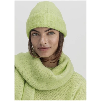 hessnatur Damen Mütze aus Alpaka mit Bio-Pima-Baumwolle - grün - Größe One Size