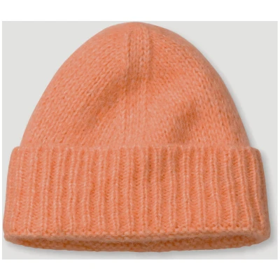 hessnatur Damen Mütze aus Alpaka mit Bio-Pima-Baumwolle - orange - Größe One Size