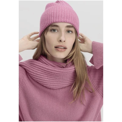 hessnatur Damen Mütze aus Bio-Merinowolle mit Bio-Baumwolle - rosa - Größe One Size