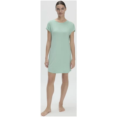 hessnatur Damen Nachthemd Regular PURE FLOW aus TENCEL™ Modal - grün - Größe 34
