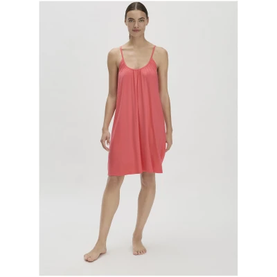 hessnatur Damen Nachthemd Relaxed PURE FLOW aus TENCEL™ Modal - rot - Größe 34