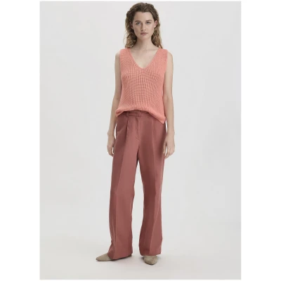 hessnatur Damen Strick Top Regular aus Bio-Baumwolle - rosa - Größe L