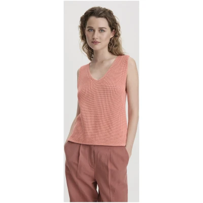 hessnatur Damen Strick Top Regular aus Bio-Baumwolle - rosa - Größe L