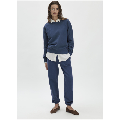 hessnatur Damen Sweatshirt Oversize aus Bio-Baumwolle - blau - Größe L