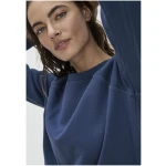 hessnatur Damen Sweatshirt Oversize aus Bio-Baumwolle - blau - Größe L