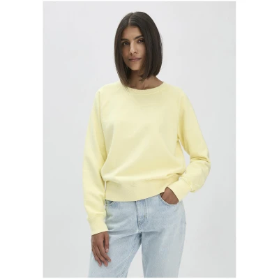 hessnatur Damen Sweatshirt Oversize aus Bio-Baumwolle - gelb - Größe L