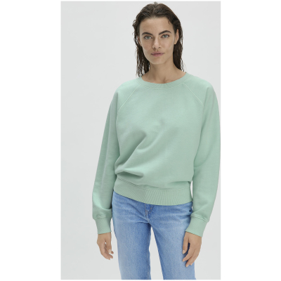 hessnatur Damen Sweatshirt Oversize aus Bio-Baumwolle - grün - Größe L