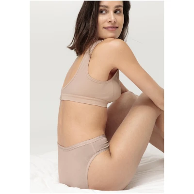 hessnatur Damen Taillenslip High Waist PURE BALANCE aus Bio-Baumwolle und TENCEL™ Modal - rosa - Größe 36