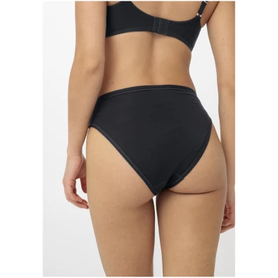 hessnatur Damen Taillenslip High Waist PURE BALANCE aus Bio-Baumwolle und TENCEL™ Modal - schwarz - Größe 34