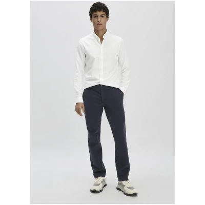 hessnatur Herren Chino LENN Regular aus Bio-Baumwolle - blau - Größe 30/32