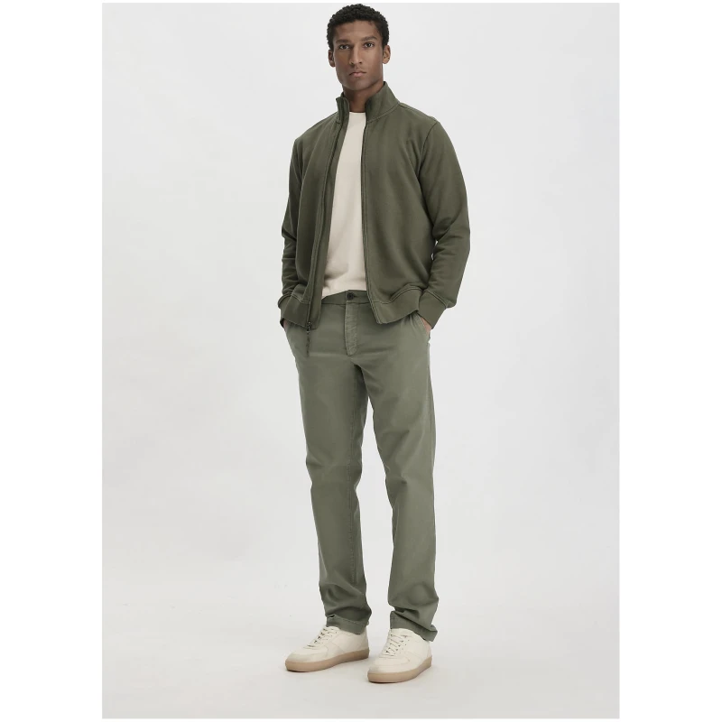 hessnatur Herren Chino LENN Regular aus Bio-Baumwolle - grün - Größe 30/32