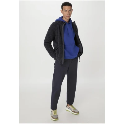 hessnatur Herren Leder-Sneaker Runner aus chromfrei gegerbtem Leder und Bio-Baumwolle - grau - Größe 41