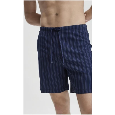 hessnatur Herren Schlafshorts Relaxed PURE NATURE aus Bio-Baumwolle - blau - Größe 46