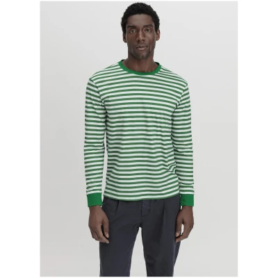 hessnatur Herren Shirt Langarm Relaxed aus Bio-Baumwolle - grün - Größe 46