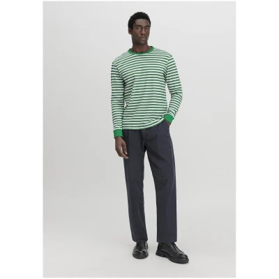 hessnatur Herren Shirt Langarm Relaxed aus Bio-Baumwolle - grün - Größe 46