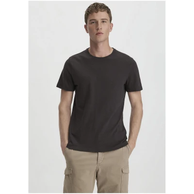 hessnatur Herren T-Shirt Regular aus Bio-Baumwolle und Leinen - braun - Größe 46