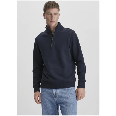 hessnatur Herren Troyer Regular aus Bio-Baumwolle - blau - Größe 46