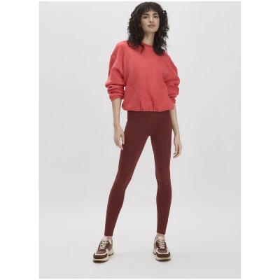 hessnatur Loungewear Fleece Sweatshirt Relaxed ACTIVE LIGHT aus Bio-Baumwolle - rot - Größe L