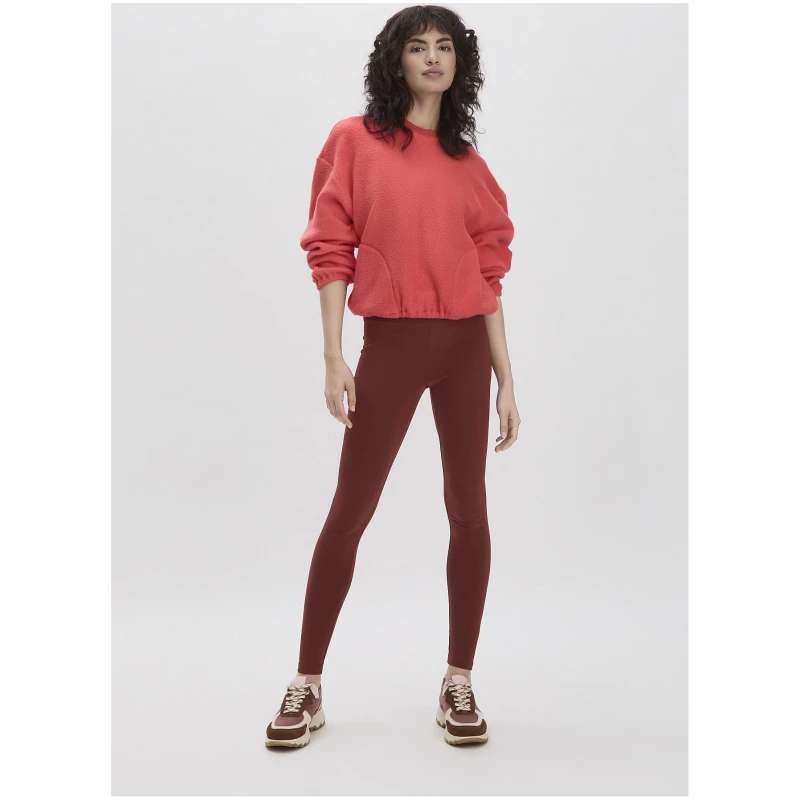 hessnatur Loungewear Fleece Sweatshirt Relaxed ACTIVE LIGHT aus Bio-Baumwolle - rot - Größe L