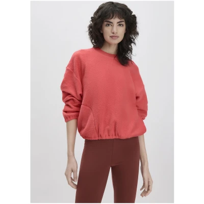 hessnatur Loungewear Fleece Sweatshirt Relaxed ACTIVE LIGHT aus Bio-Baumwolle - rot - Größe L