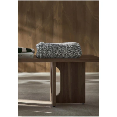 hessnatur Plaid MELO aus Bio-Baumwolle - schwarz - Größe 130x180 cm