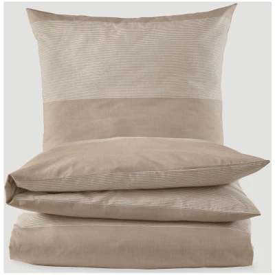 hessnatur Renforcé Bettwäsche-Set RENA aus Bio-Baumwolle - beige - Größe 135x200 / 40x80 cm