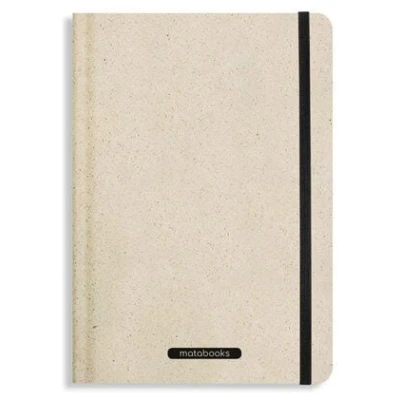 matabooks® Nachhaltiges A5 Notizbuch/Journal/Schreibheft aus Süßgraspapier - Nari (liniert)