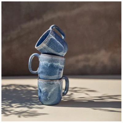 onomao Handgemachte Tasse mit Henkel aus Steinzeug | Kollektion TRADITIONELL