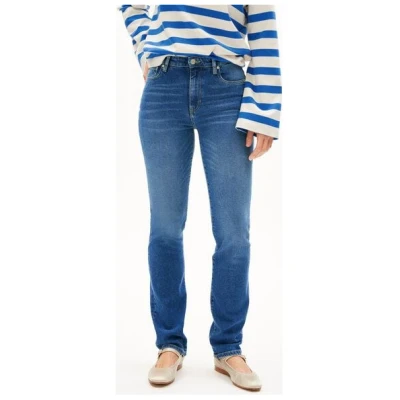 ARMEDANGELS CARENAA - Damen Jeans Straight Leg Mid Waist Bio-Baumwoll Mix Comfort-Stretch