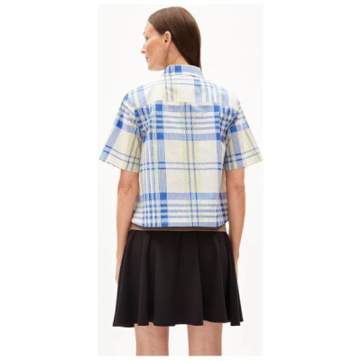 ARMEDANGELS NELINAA COLLEGE CHECK - Damen Bluse Relaxed Fit aus Bio-Baumwolle