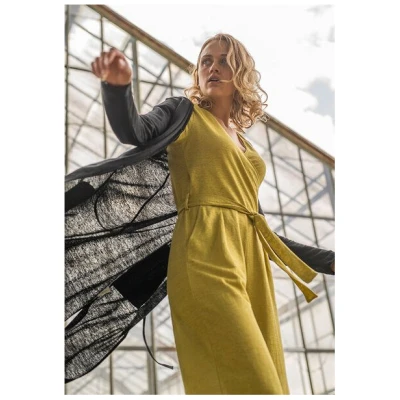 Alma & Lovis Leinen-Strickmantel mit Bindegürtel | Linen Coat