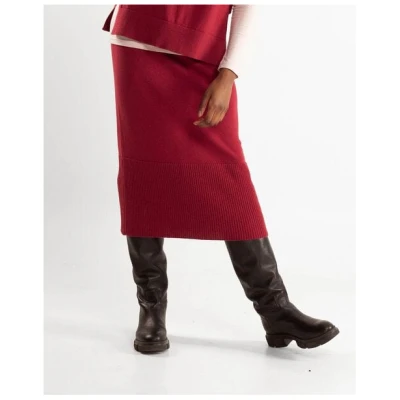 Alma & Lovis Maxi-Rock aus Bio-Baumwoll-/Woll-Mix | Cotwool Strickrock
