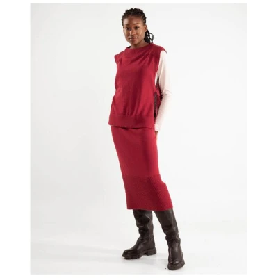 Alma & Lovis Maxi-Rock aus Bio-Baumwoll-/Woll-Mix | Cotwool Strickrock