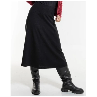 Alma & Lovis Maxi-Strickrock in A-Linie aus Bio-Baumwoll-/Woll-Mix | Cot-Wool Rock
