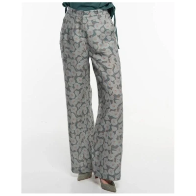 Alma & Lovis Stylische Print-Marlenehose aus reinem Leinen | Calla Marlene