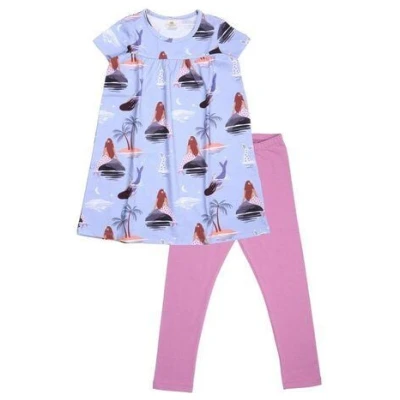 Baby Kleid Lila Bio Baumwolle kurzarm - Walkiddy Mermaids Umweltfreundlich & Nachhaltig
