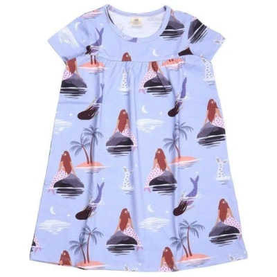 Baby Kleid Lila Bio Baumwolle kurzarm - Walkiddy Mermaids Umweltfreundlich & Nachhaltig