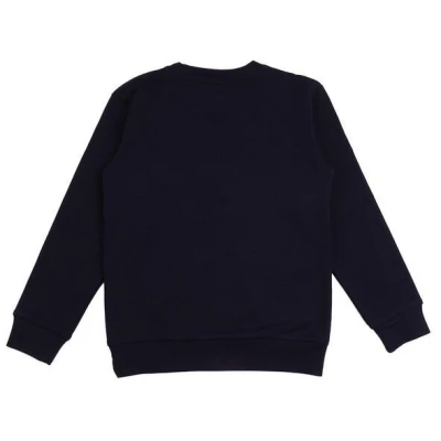 Baby Sweatshirt Bio Dunkelblau Walkiddy - Nachhaltig GOTS zertifiziert, umweltfreundlich, elastisch, Singing Wolfs Design, Baumwolle 95%, Babygröße.