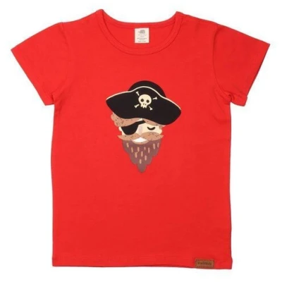 Baby T-Shirt Piratenschiff Rot Bio Baumwolle Walkiddy