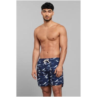 Badeshorts Sandhamn Brushed Waves Blau
