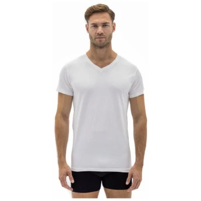 Barrio 13 T-Shirt Herren V-Ausschnitt 3er Pack - Stretch Baumwolle Unterhemd mit Kurzarm Slim Fit