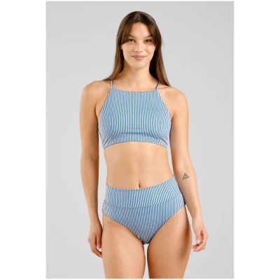 Bikini Bottom Slite Thin Stripe Blau