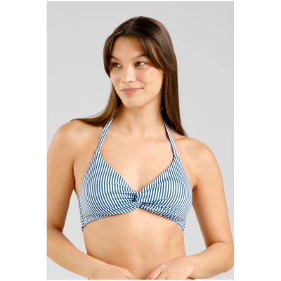 Bikini Top Gullholma Thin Stripe Blau