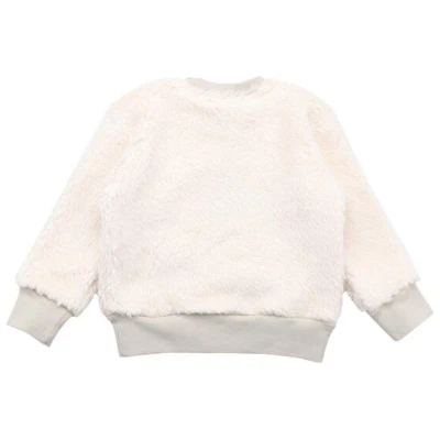 Bio-Baby Fleece-Sweatshirt Beige - Walkiddy, nachhaltig, GOTS-zertifiziert, 95% Bio-Baumwolle, allergikerfreundlich, umweltfreundlich.