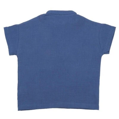 Bio-Baumwolle Baby T-Shirt Blau Walkiddy - Nachhaltig und umweltfreundlich, mit 95% Bio-Baumwolle, zertifiziert nach GOTS. Komfortabel und stilvoll für den bewussten Konsum.
