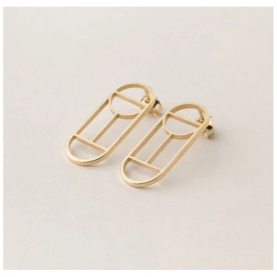 ChristinaPauls Slow jewellery Ohrstecker Tawa, klein in Gold und Silber